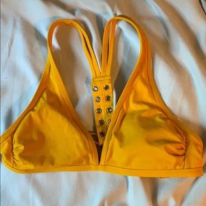 Yellow swim suit top size S